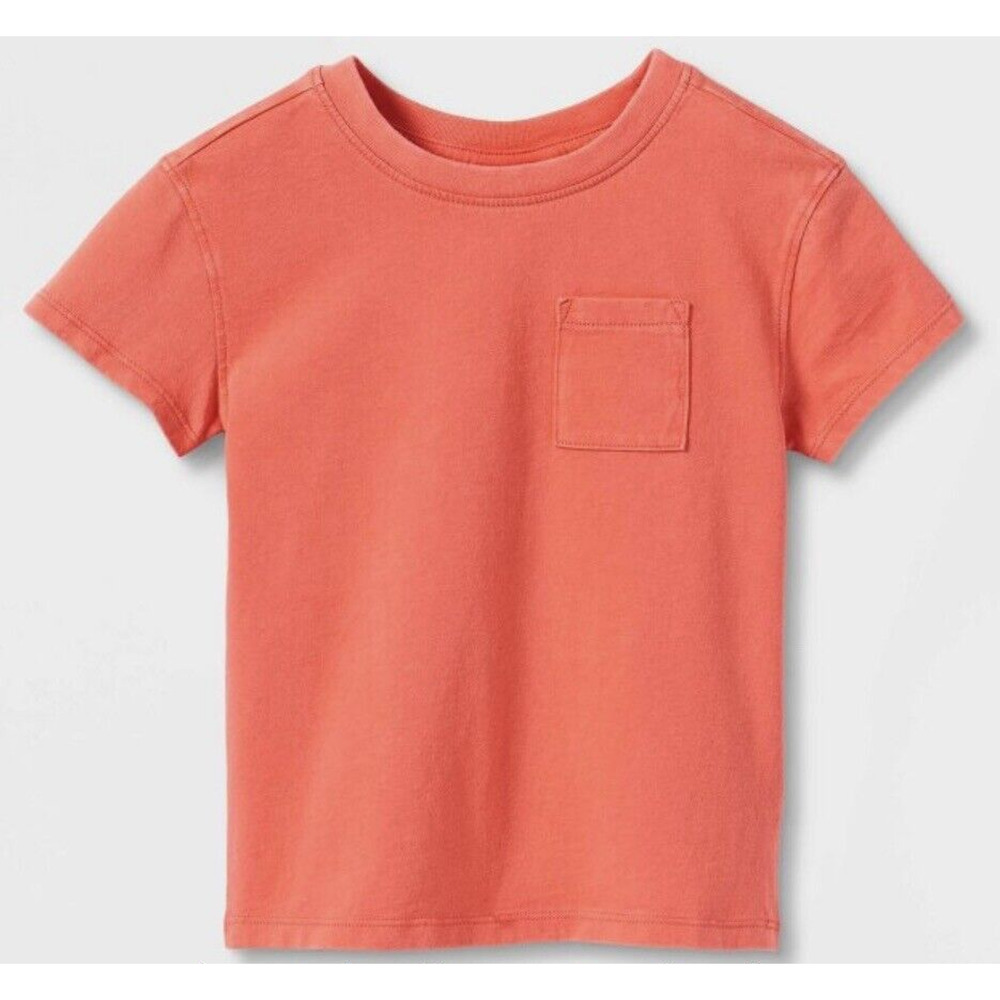 Kids' T-Shirt XL Short Sleeve Drop Shoulder with Pocket - Cat & Jack ✨NEW✨ Coral